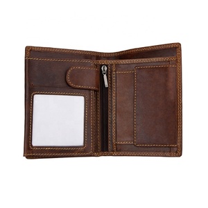 Men's Personalized Engraved <b>RFID</b> <b>Blocking</b> Slim Bifold Leather <b>Wallet</b> Vintage Short Zip Purse - Product Image 3