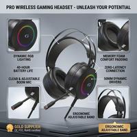 Casque de jeu filaire circum-auriculaire OEM ODM avec interface USB, câble de 2 m, lumières LED, microphone et suppression du bruit ambiant