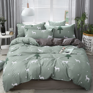 Hot Sale Cheap <strong>Price</strong> 100% Polyester <strong>4</strong>-Piece Duvet <strong>Cover</strong> Flat Sheet Bedding Set OEKO-TEX Certified 200TC Modern Bedroom - Product Image 1