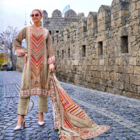 Vêtements ethniques indiens et pakistanais en gros, shalwar kameez brodé, tenue de fête traditionnelle pour femmes, ensemble de robes pour l'Aïd