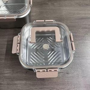 Wholesale Kitchen Food Storage Container Set Stainless Steel Reusable Airtight <b>Lid</b> Fruit <b>Bin</b> Metal Plastic <b>Bins</b> & Boxes - Product Image 5