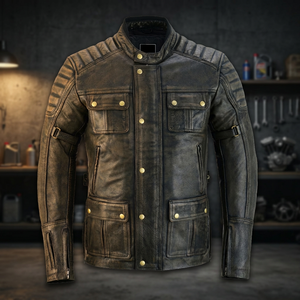 Veste de moto unisexe en polyester 160g toutes saisons coupe-vent à manches longues pour motard - Product Image 4