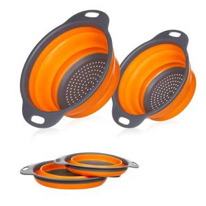 One Piece Available Preço competitivo Popular vendendo plástico Silicone <span class=keywords><strong>Colander</strong></span> dobrável - Product Image 4