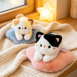 Precio de Fábrica al por Mayor: Adorable Gato de Peluche con Almohadilla de Flores, Juguete de Peluche Suave para Bebés, Regalo de Cumpleaños para Niños, Decoración del Hogar - Product Image 2