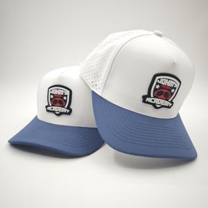 Sport Golf Adjustable Perforated Flat Brim Baseball <b>Cap</b> with Leopard/Dot Pattern Custom Colors & Logo Laser Cut Drilled Design - Product Image 1