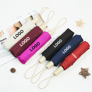 Promotionnel Personnel Compact Coupe-Vent Portable 3 Fois Logo Imprimer Pliable Automatique Personnalisé Uv Fold Parapluie avec logo pour la Pluie - Product Image 3