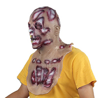 Masque de squelette zombie en latex, déguisement effrayant de fantôme maléfique pour Noël, Halloween, fête, maquillage, horreur, farce, blague, cadeaux