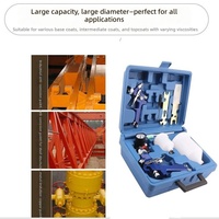 Kit de 2 pistolets de peinture pneumatiques HVLP avec manomètre, clés, outils de nettoyage et mallette moulée par soufflage pour la peinture automobile et de meubles