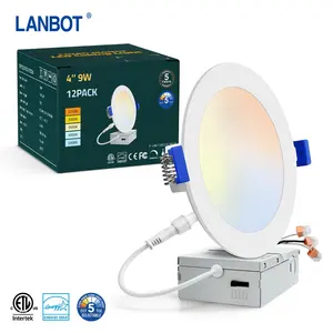 Lanbot Etl 4 Inch Round Slim 4 Inch 6 Inch 12 Pack 9W 12W 120V Led Panel Light/ Potlight/Recessed Lighting For Amazing Sellers