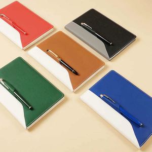 Wholesale Supplier Vegan Leather Pen Slot <b>Sewing</b> Design Notebook Executive Stationery Note Book Box <b>Set</b> Bulk With Paper Bag - Product Image 3