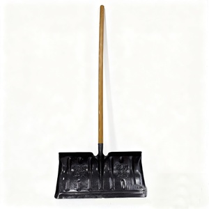 Pelle à neige industrielle en bois avec grande tête, poignée en D, manche de 100-120 cm, noir/marron clair, pour le déneigement des allées de voitures - Product Image 6