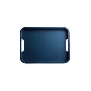 Bandeja rectangular de madera color Morandi con doble asa y borde ancho para servir té, café, agua, juego de vajilla para uso en la comedor. - Product Image 3