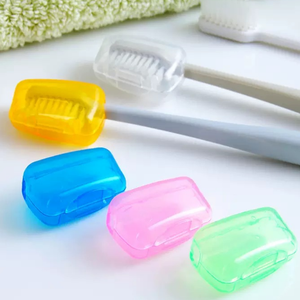 Multicolor Portable Two-piece Rectangle <strong>Toothbrush</strong> <strong>Head</strong> Cover Caps Travel <strong>Holders</strong> and Covers Plastic Brush Protector - Product Image 1