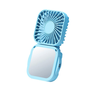 New Neck Hanging <b>Foldable</b> Fan USB Adjustable Rechargeable Cooling Fan with <b>Mirror</b> - Product Image 2