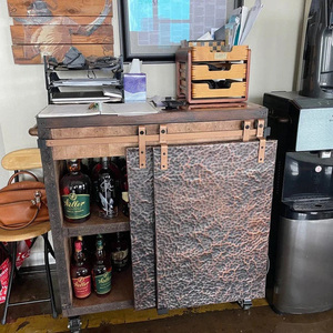 Hoja decorativa de acero inoxidable 304 Hoja de metal martillado antiguo Hoja de acero inoxidable martillado a mano de bronce rojo ennegrecido - Product Image 5