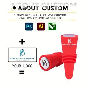 Wholesale Food Silicone Stainless Steel Red <b>Wine</b> <b>Stopper</b> Cone Kitchen Beer Seasoning Bottle with Custom Logo - Product Image 3