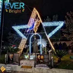 <strong>3D</strong> Giant LED <strong>Star</strong> Motif Light for Indoor/Outdoor Christmas Halloween Landscape &amp; Wedding <strong>Decoration</strong> PVC Material - Product Image 6