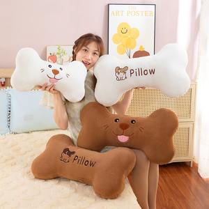 Nouveau coussin en forme d'os de chien de dessin animé créatif, peluche en peluche lavée pour enfants, cadeau d'anniversaire en maille pour filles, soulagement du stress - Product Image 3