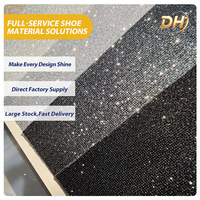 Tissu en maille à paillettes personnalisé, matériau en filet micro-brillant dense pour la tige des chaussures de sport