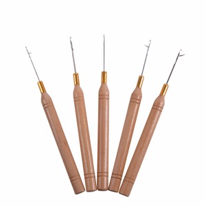 12 Pcs Aiguille Enfileur Tirant Crochet Microring Cheveux Extension Outils pour Tinsel Cheveux Extension, Plume et Dreads <span class=keywords><strong>Installation</strong></span> - Product Image 5