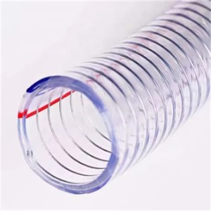 PVC Transparent Steel Wire Hose 0125 Crystal Clear For Water Oil Plastic Pellets Bridge Clamp Connection - Product Image 2