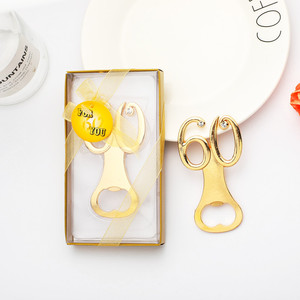 Apribottiglie Trendy in Lega di Zinco Ecologica Numero 60 per 60° Anniversario e Festa di <span class=keywords><strong>Compleanno</strong></span>, Bomboniera per Ospiti - Product Image 6