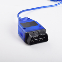 Cable OBDII a USB Azul, Cable OBD2 de 16 Pines Macho a USB, Cable de Conexión de Diagnóstico Automotriz