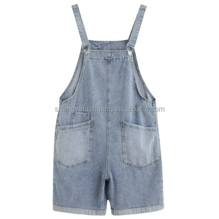 Summer 2022 New Women's Loose Side Pocket Sleeveless Denim Suspenders Women's Jeans Pants