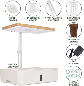 Searea Indoor Hydroponics Growing System Kit with LED Grow Light Herb Garden Planter Flower Box for Herbs