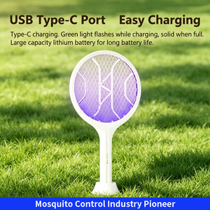 <span class=keywords><strong>Raqueta</strong></span> Eléctrica Recargable para Matar Mosquitos, con Mango Plegable, Funciona con Batería, Control de Mosquitos-P - Product Image 1