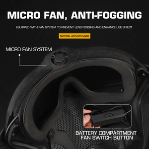 หน้ากากป้องกันหมอก wosport สร้างขึ้นในตัว Mi-<span class=keywords><strong>Cro</strong></span> พัดลมระบายอากาศ TPU หน้ากากแบบเต็มเหมาะสำหรับหมวกกันน็อคได้อย่างรวดเร็ว - Product Image 2