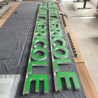 Letrero de Acero Inoxidable 304 para Exteriores, Personalizado al por Mayor, con Poste, Superficie Pintada y Logotipo Laminado