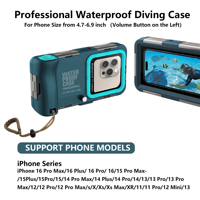 Étui de téléphone portable Shellbox 2e génération étanche en PC, motif animal, 6,9 pouces, avec trou d'aération et cordon inclus pour 360