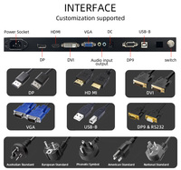 Écran de jeu incurvé infrarouge 4K en forme de J personnalisé de 21,5/32/43/55 pouces, moniteur LED pour machine de point de vente VGA, écran d'affichage pour machine de jeu