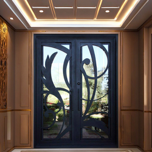 <span class=keywords><strong>Puerta</strong></span> enrollable <span class=keywords><strong>de</strong></span> hierro forjado <span class=keywords><strong>de</strong></span> diseño europeo forjado a mano con motivos florales, a la moda, a la moda - Product Image 5