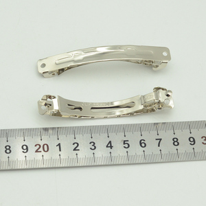 Barrettes françaises en métal <span class=keywords><strong>doré</strong></span> en deux parties de 8cm avec tube en caoutchouc noir Clip France <span class=keywords><strong>Barrette</strong></span> à <span class=keywords><strong>cheveux</strong></span> à pression DIY Accessoires de <span class=keywords><strong>cheveux</strong></span> pour femmes - Product Image 5