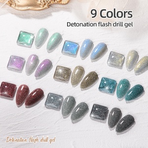 JTING Esmalte de Uñas en Gel con Diamantes Disco de 9 Colores, Gel Brillante Reflectante, Marca Privada, Efecto Destello Intenso, Gel UV Brillante - Product Image 2