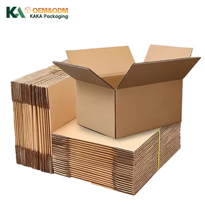 Boîtes d'expédition en carton ondulé robustes personnalisées KAKA, vente en gros, carton kraft brun pour déménagement et stockage, pour la logistique - Product Image 1