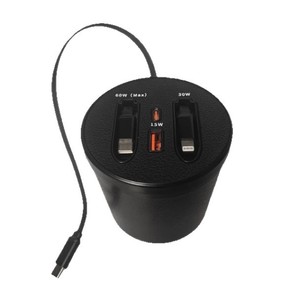 Car Charger For AITO M7 M9 Cup Holder Type Fast <b>Charging</b> Extensible Data <b>Cable</b> - Product Image 2
