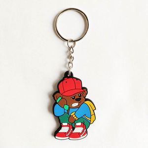Custom 3D Soft PVC Keychain Durable Silicone Keychains Flexible Rubber PVC <b>Keyring</b> - Product Image 4