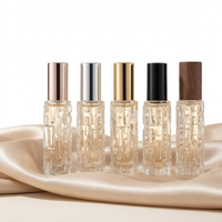 Flacon de parfum en verre mat en forme de courge amère 10 ml, rechargeable, haut de gamme, avec sérigraphie et finition givrée