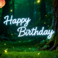 Enseigne néon LED personnalisée One Piece avec design gratuit, Joyeux Anniversaire, enseigne néon en acrylique, enseigne néon avec logo personnalisé pour la décoration de magasins et de clubs