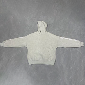 Sweat-shirt à capuche unisexe surdimensionné en molleton avec logo personnalisé, épaules tombantes, imprimé grande lettre au dos, style streetwear pour <span class=keywords><strong>femme</strong></span> - Product Image 4