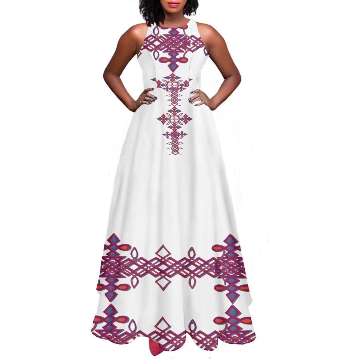 green emerald velvet dress Green Ethiopian Cultural Dress M main image 1