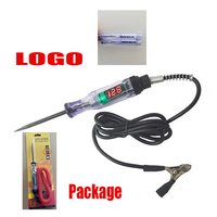 Testeur de circuit numérique 6V 12V 24V DC pour voiture et camion, avec affichage, sonde longue, stylo testeur, ampoule, outils de diagnostic électrique automobile