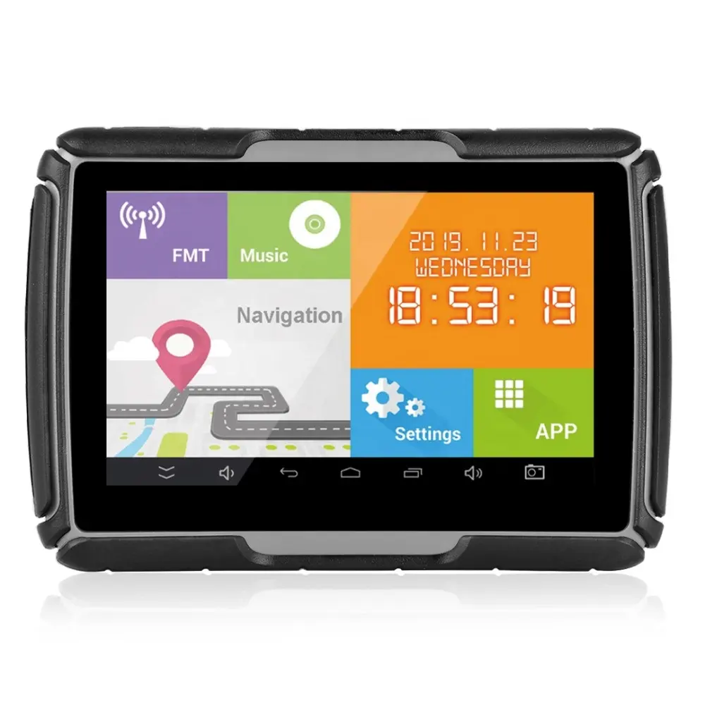 Karadar-navigateur GPS pour motocyclette, 4.3 pouces, Android, GPS, pour voiture, étanche IPX7