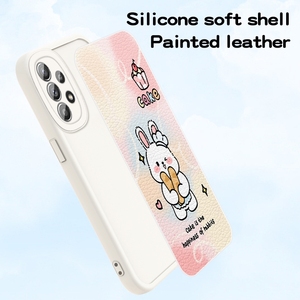 Fashion Designer Cute Cat Cartoon custodia in pelle con stampa in Silicone Cover posteriore per Samsung Galaxy A04s A13 A12 A22 A32 <span class=keywords><strong>A33</strong></span> A53 - Product Image 2