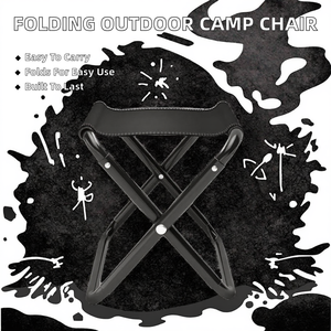 Chaise de jardin d'extérieur, banc de pêche, camping, plage, barbecue, pliable, en <span class=keywords><strong>acier</strong></span> au carbone, mobilier d'extérieur portable - Product Image 2