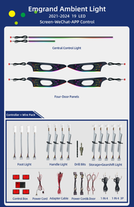 Éclairage ambiant <span class=keywords><strong>LED</strong></span> de haute qualité pour Geely Emgrand 2021-2024 - Lumière d'ambiance intérieure de voiture avec modes de changement de couleur - Product Image 4