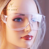 Lunettes de protection UV Pinky leem UV400 pour extensions de cils, lunettes de protection contre les UV, lunettes à lumière LED
